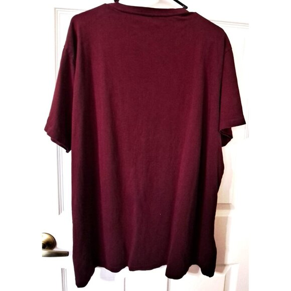 Polo Ralph Lauren Men's XXL Short Sleeve Burgundy T-Shirt Green Logo - Picture 4 of 7